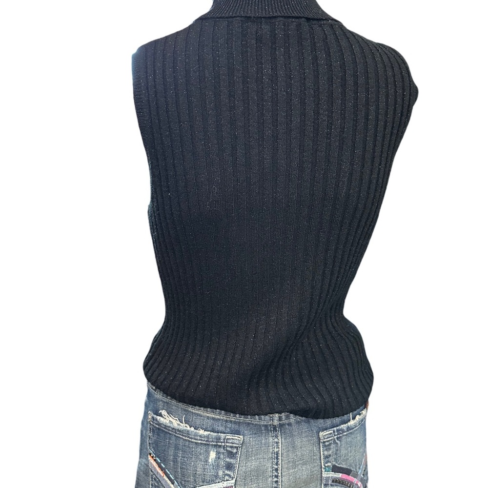 Express Black Ribbed Knit Cardigan - Picture 4 of 5